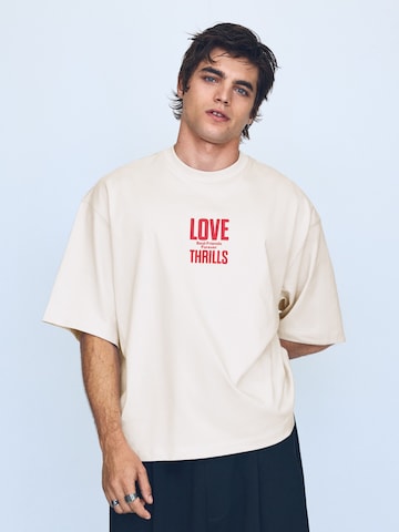 Bershka Póló - szürke: elől