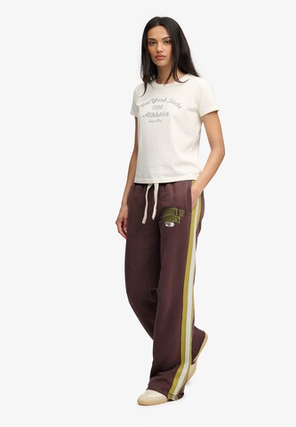 Wide Leg Pantalon Superdry & Co en marron