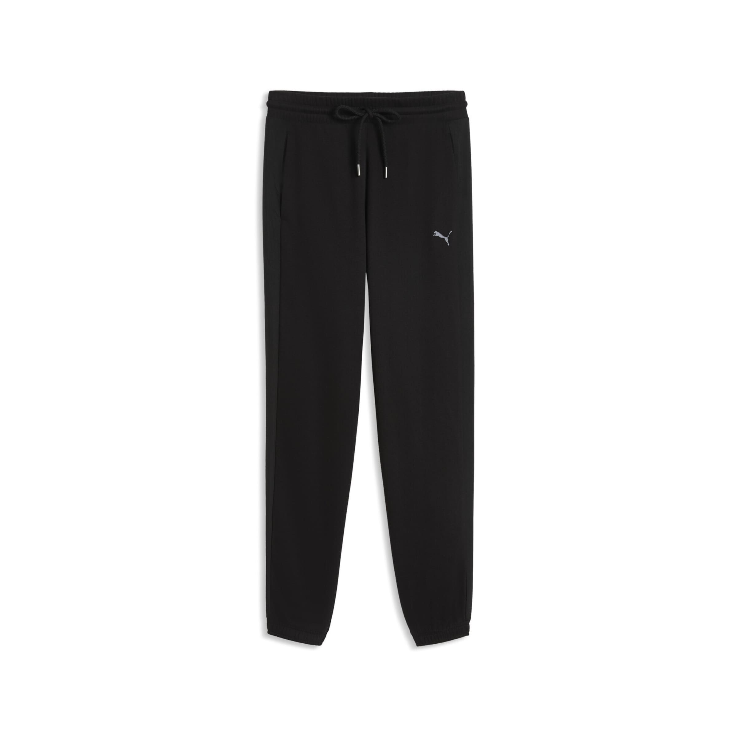 PUMA Regular Trousers in Black: front
