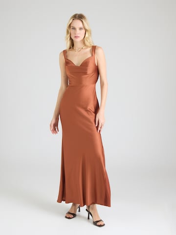 Laona - Vestido de noche en naranja: frente