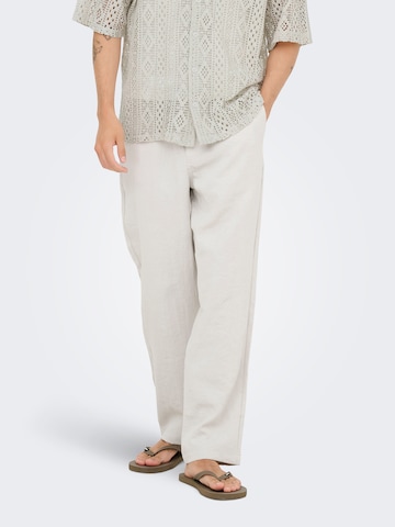 Only & Sons Regular Trousers 'ONSSINUS' in Grey: front