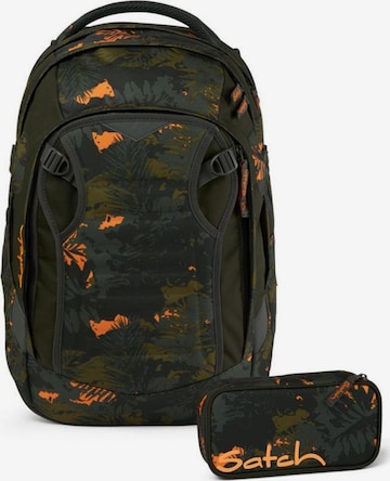 Satch Backpack in Green: front