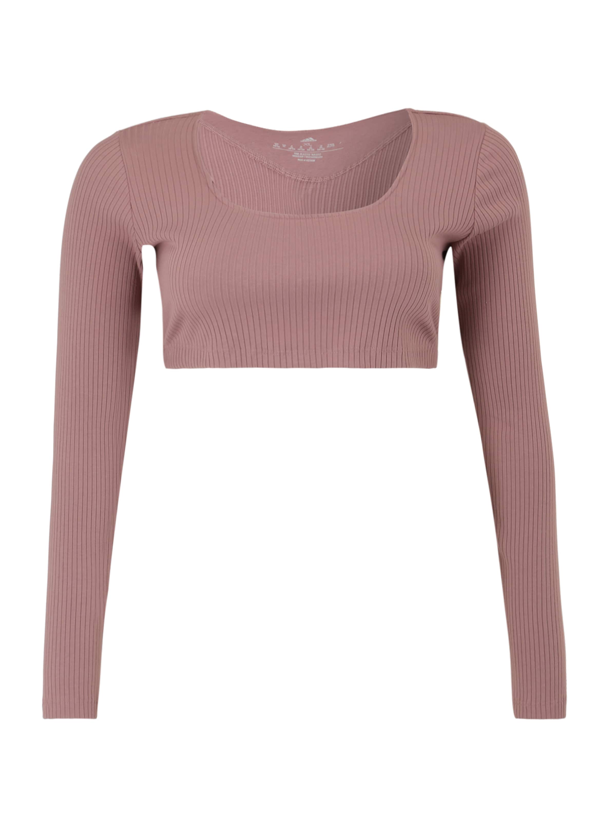 ADIDAS SPORTSWEAR Λειτουργικό μπλουζάκι 'Studio Lounge Ribbed ' σε λιλά: μπροστά