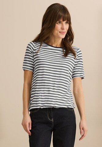 CECIL Streifenshirt mit Glitzer in Blau: Vorderseite