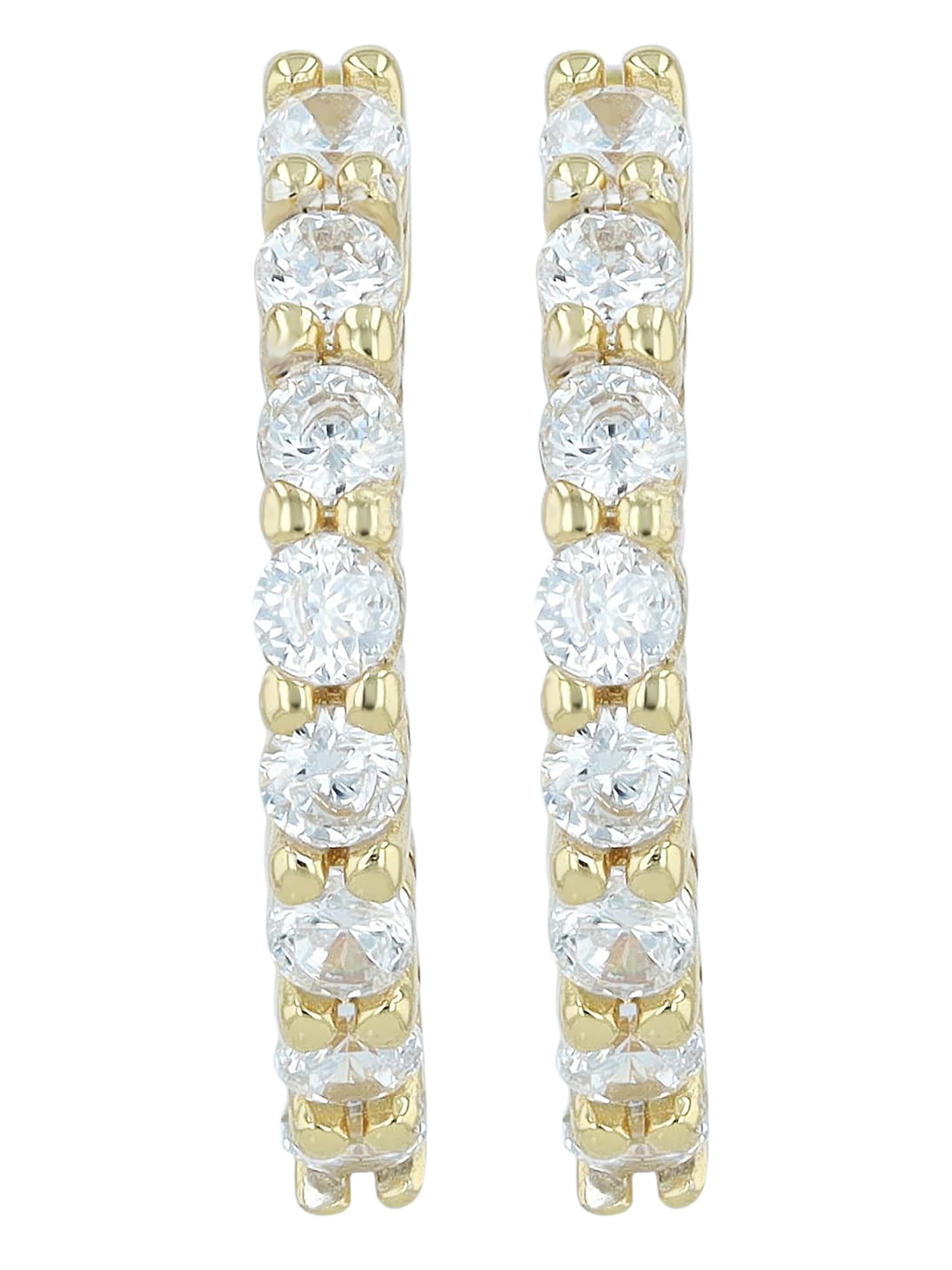 Akzent Earrings '"Alev" aus 925 Sterlingsilber, rhodiniert, langlebig' in Gold: front