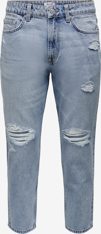 Only & Sons Tapered Jeans 'Avi' in Blauw: voorkant