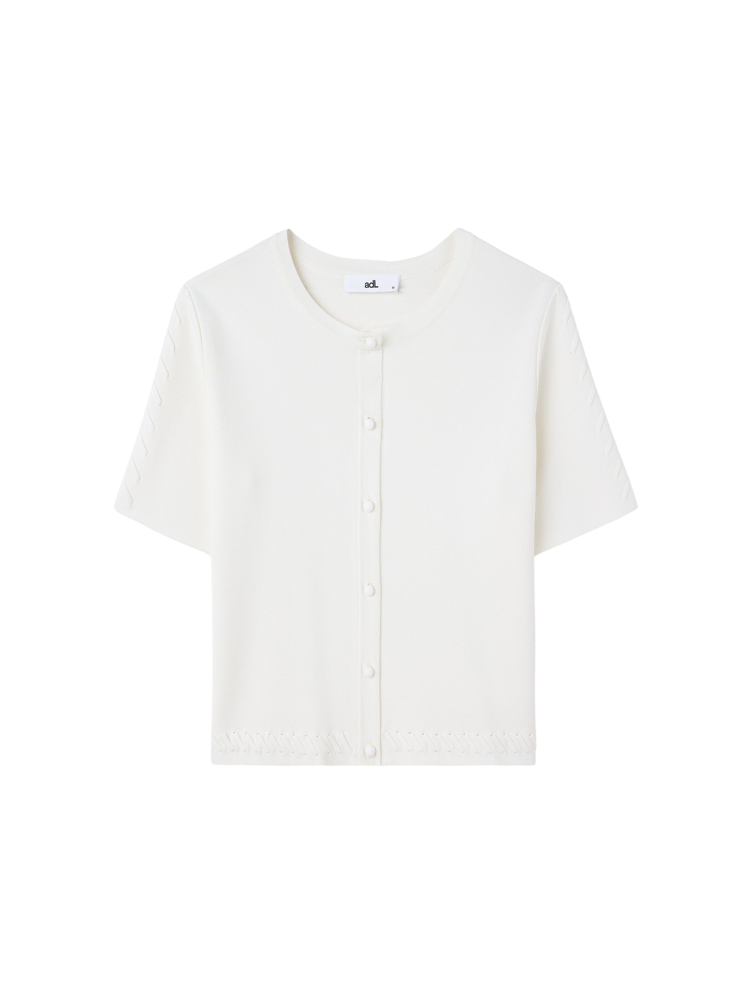 adl Gebreid vest in Beige: voorkant