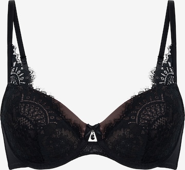 Hunkemöller Balconette Rintaliivi 'Mirabella' värissä musta: etupuoli