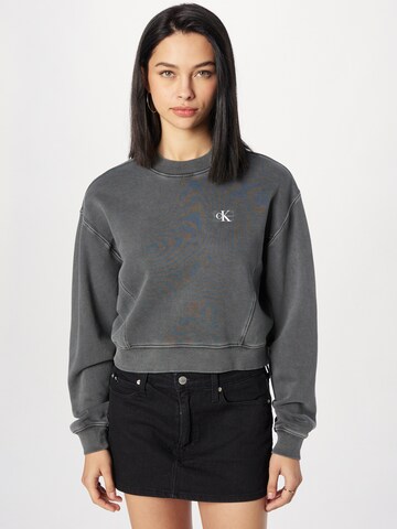 Calvin Klein Jeans Sweatshirt in Grey: front