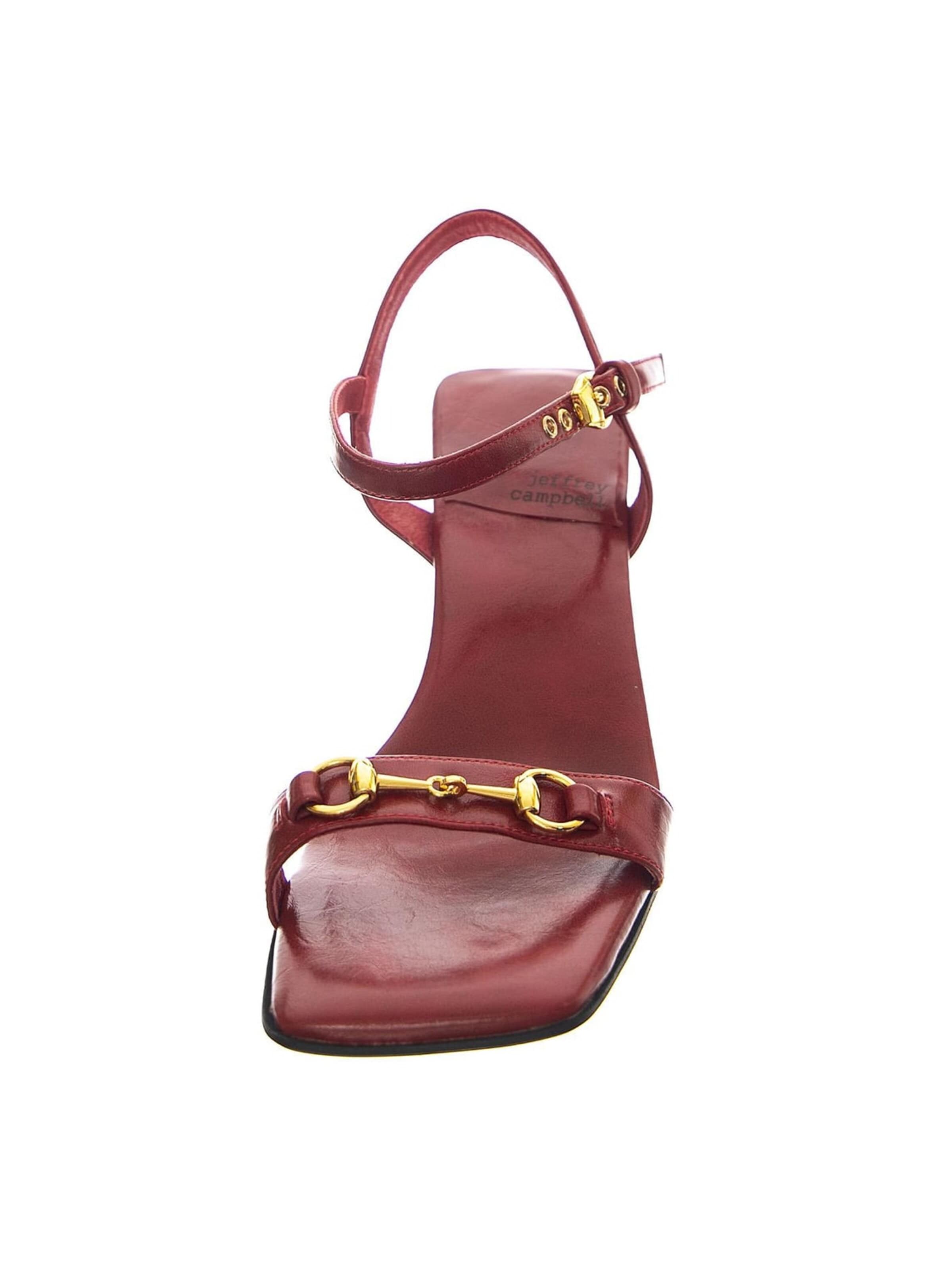 Jeffrey Campbell Sandały 'Lively Red Gold Sandals' w kolorze czerwony