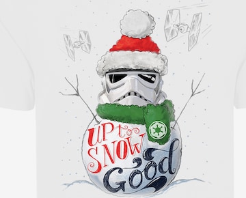 F4NT4STIC T-Shirt 'Star Wars Stromtrooper Up To Snow Good' in Weiß: Vorderseite