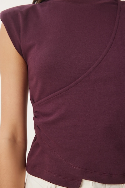 Maglietta Happiness İstanbul di colore ciclamino, Visualizzazione prodotti