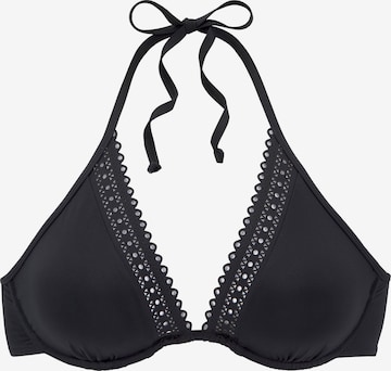 s.Oliver Triangle Bikini top in Black: front