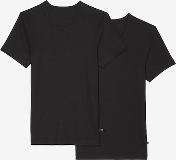 Marc O'Polo - Camiseta ' Iconic Rib ' en negro: frente