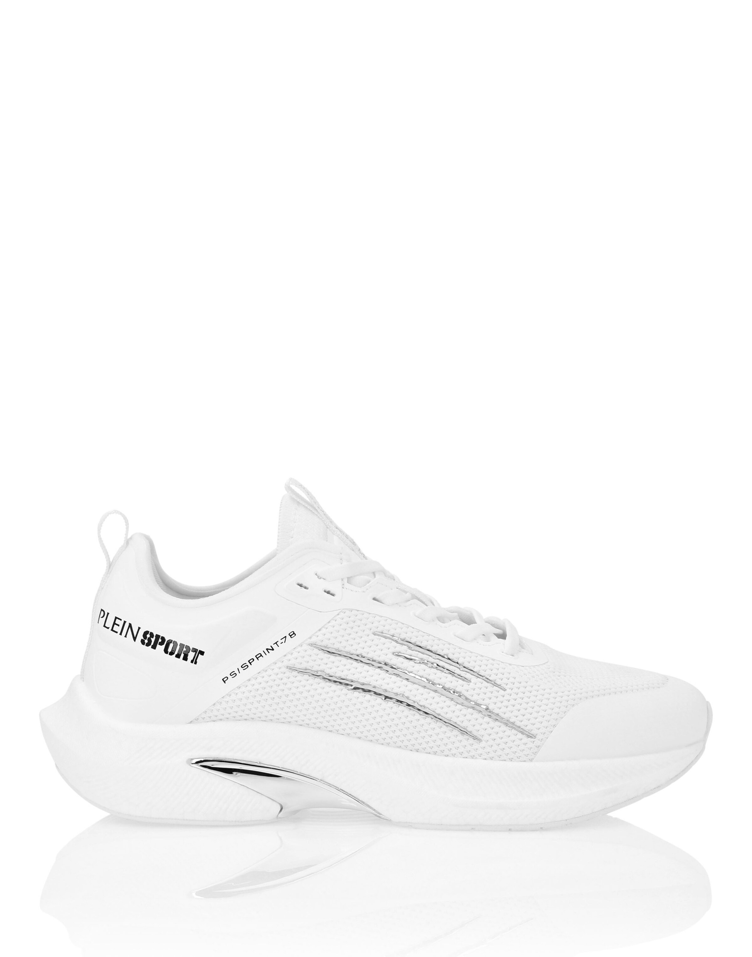 Plein Sport Platform trainers in White: front