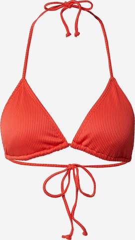 Cotton On Body Triangle Bikini Top in Orange: front