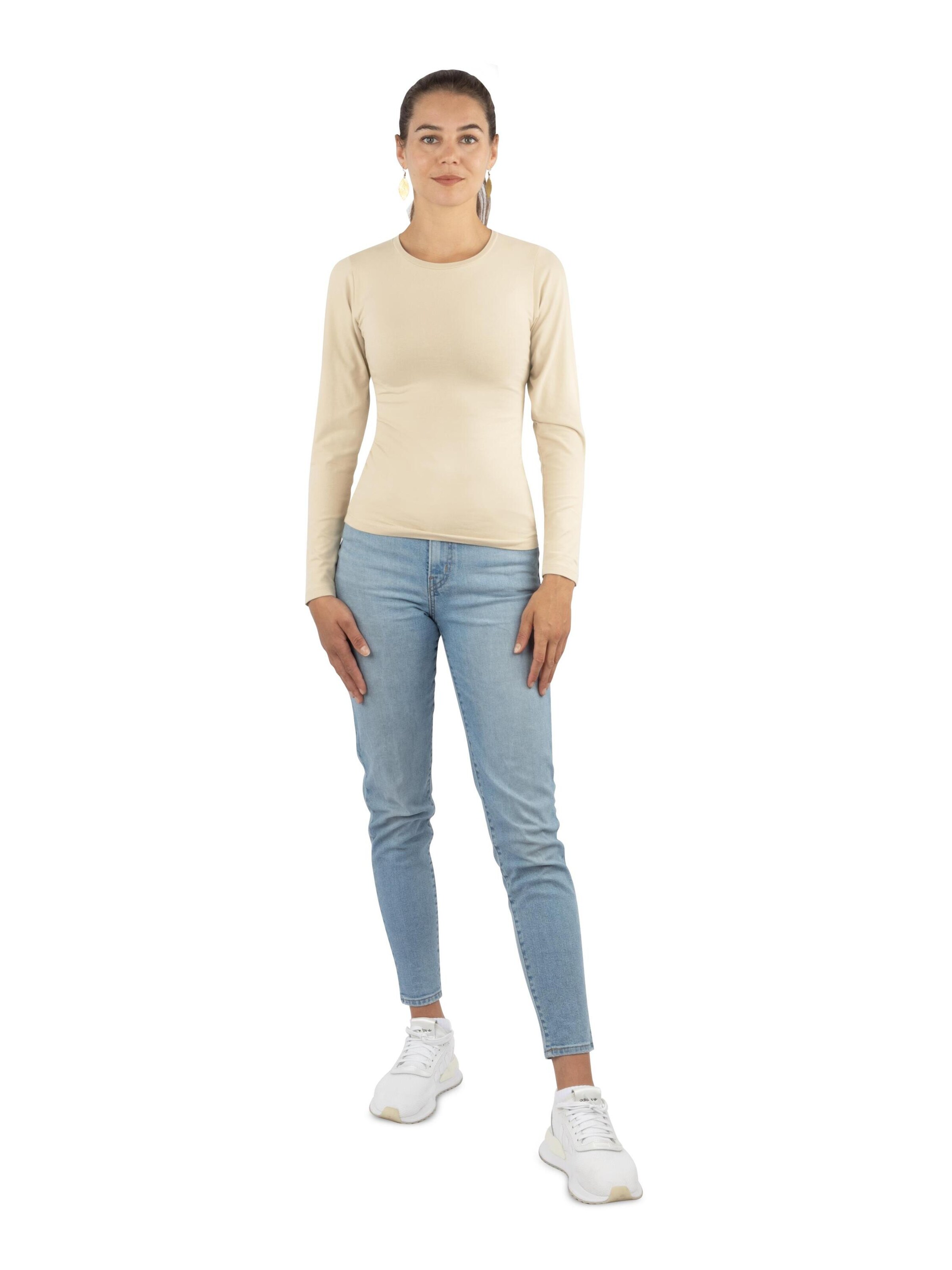 Janice Sweatshirt ' Niska ' in Beige
