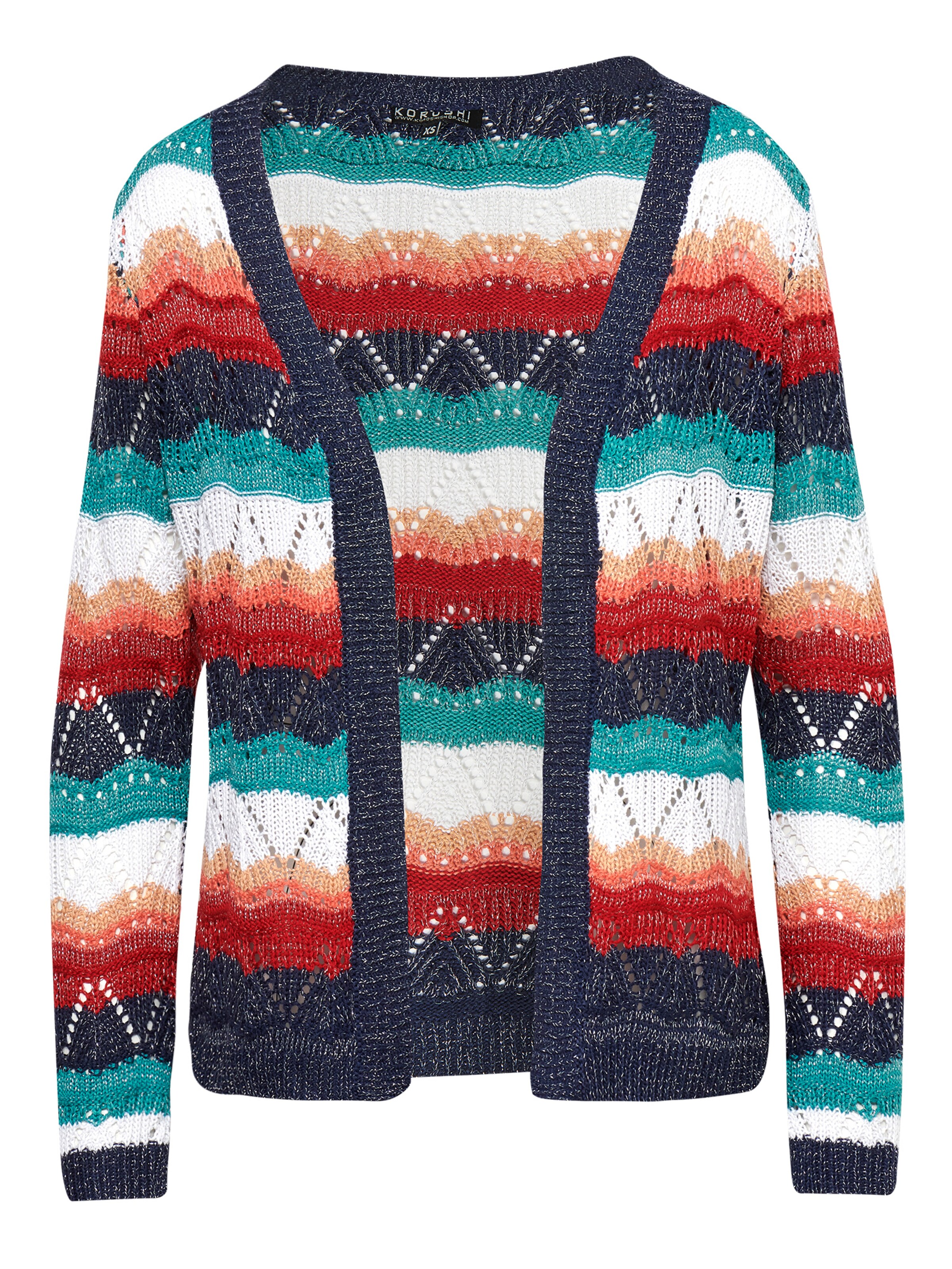 KOROSHI Strickjacke in Mischfarben: Vorderseite