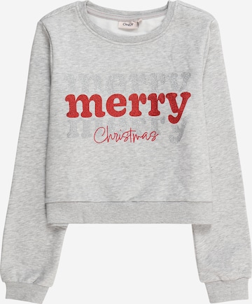 ONLY GIRLS Sweatshirt 'KOGNORA' in Grey: front