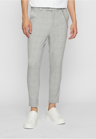 2Y Premium Slimfit Broek in Grijs: voorkant