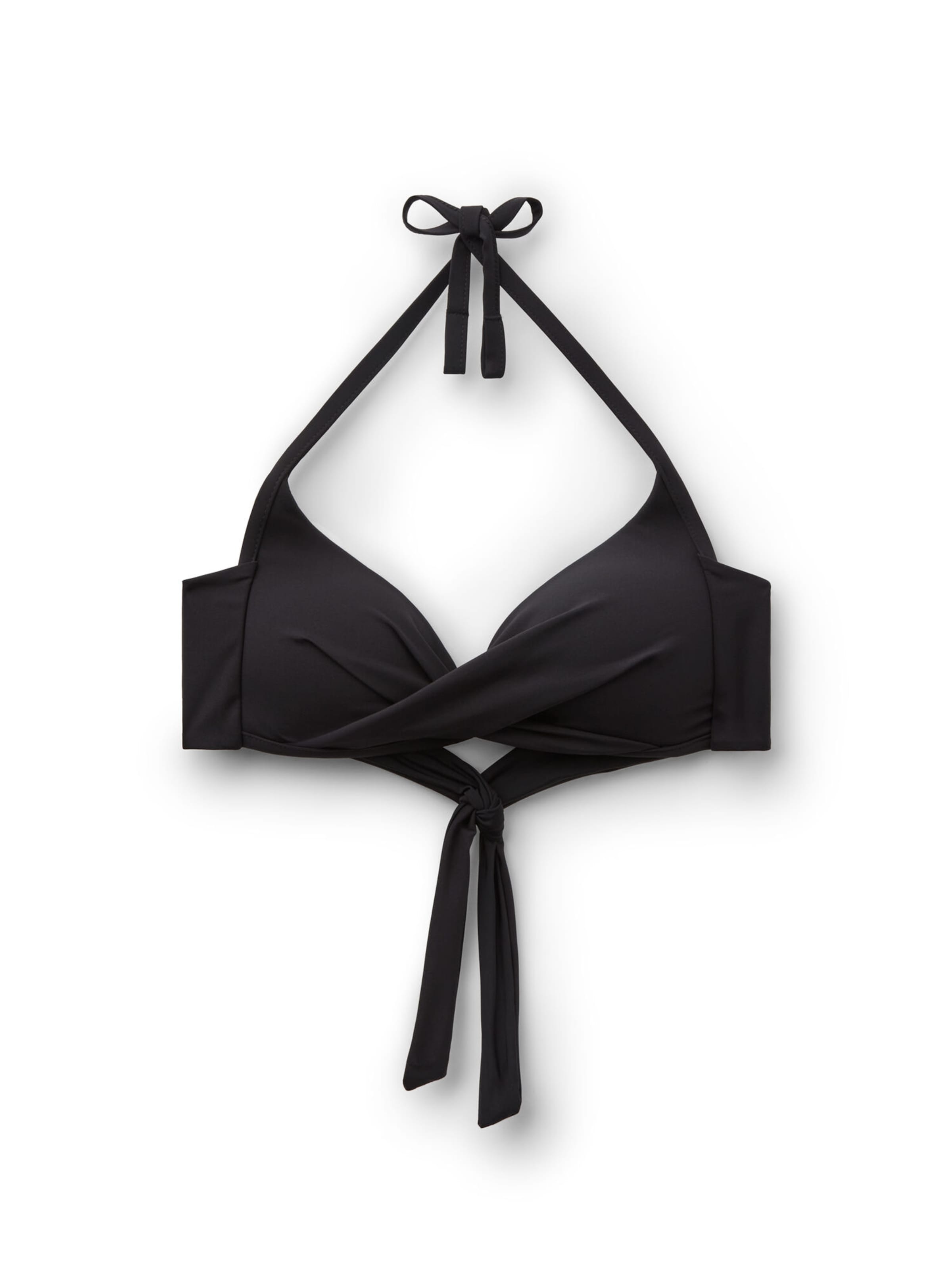CALZEDONIA Bikini Top in Black: front