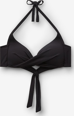 CALZEDONIA Bralette Bikini Top 'Premium Fit' in Black: front