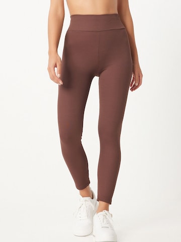 Skinny Leggings di Happiness İstanbul in marrone: frontale