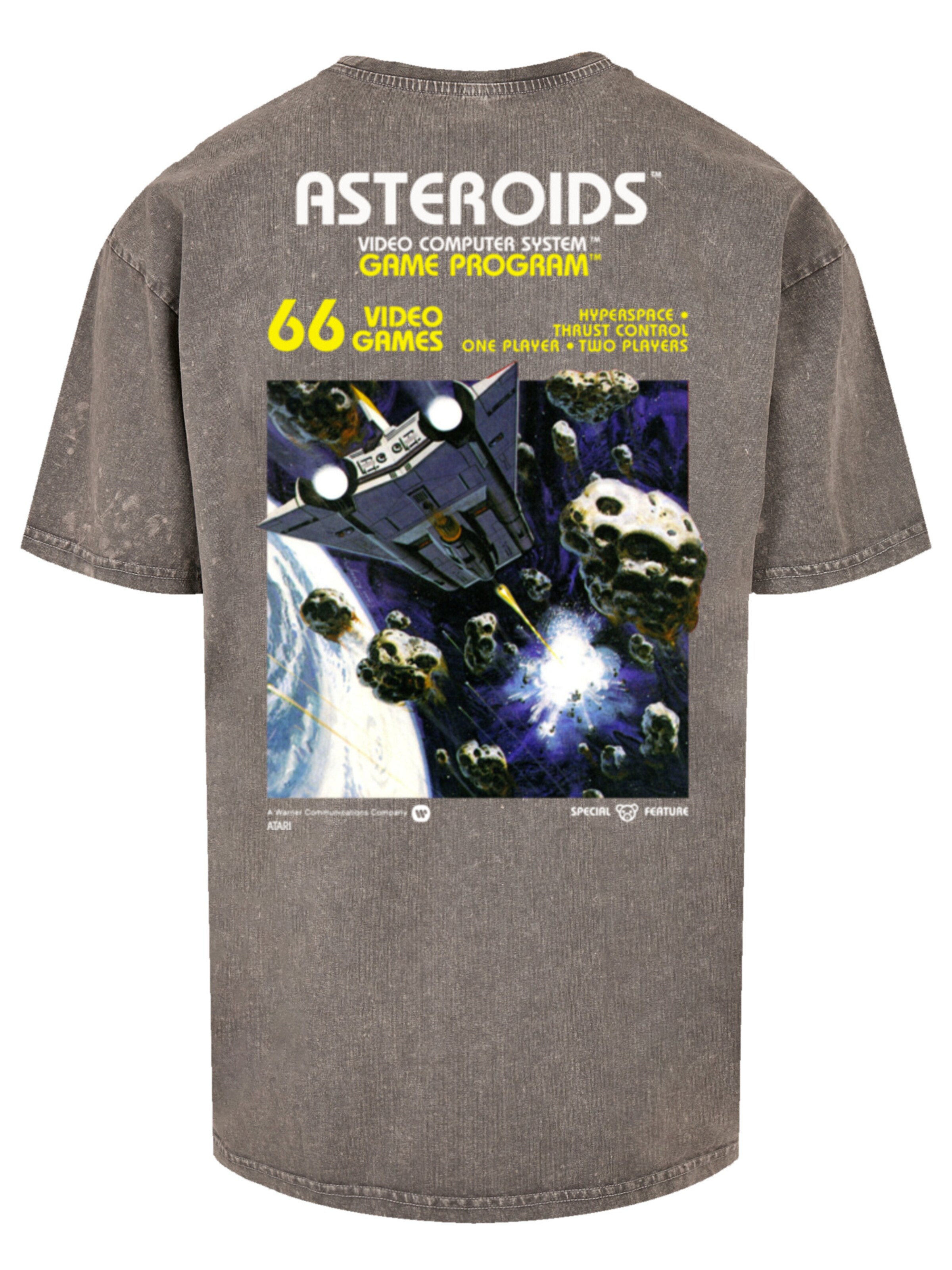 T-Shirt 'Atari Games Logo White Retro Gaming Horizontal' F4NT4STIC en gris