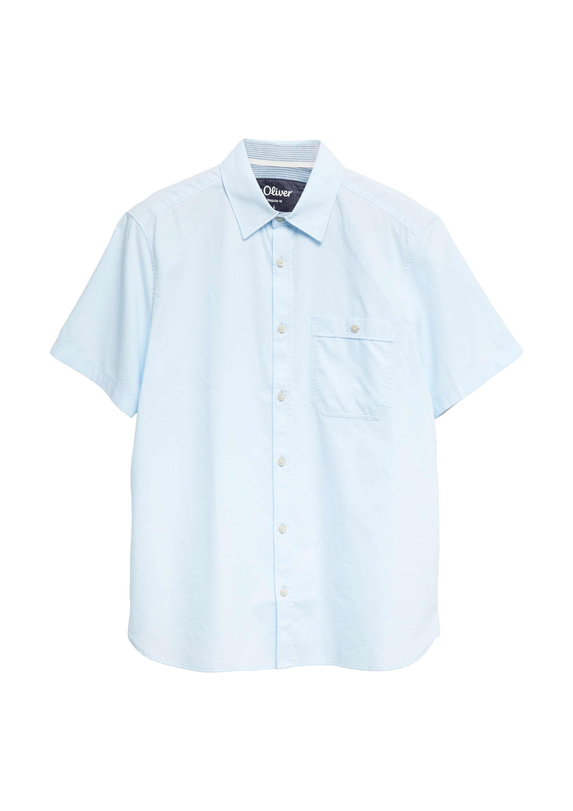 s.Oliver Button Up Shirt in Blue: front