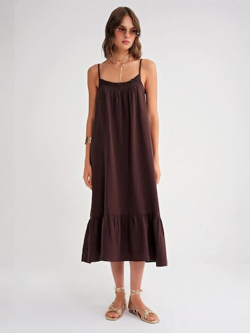 MixRay Dress in Brown