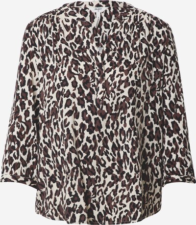 OBJECT Bluse 'Baya' in creme / braun / schwarz, Produktansicht