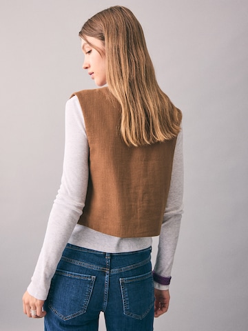 Gilet 'SOHO' MANGO TEEN en marron