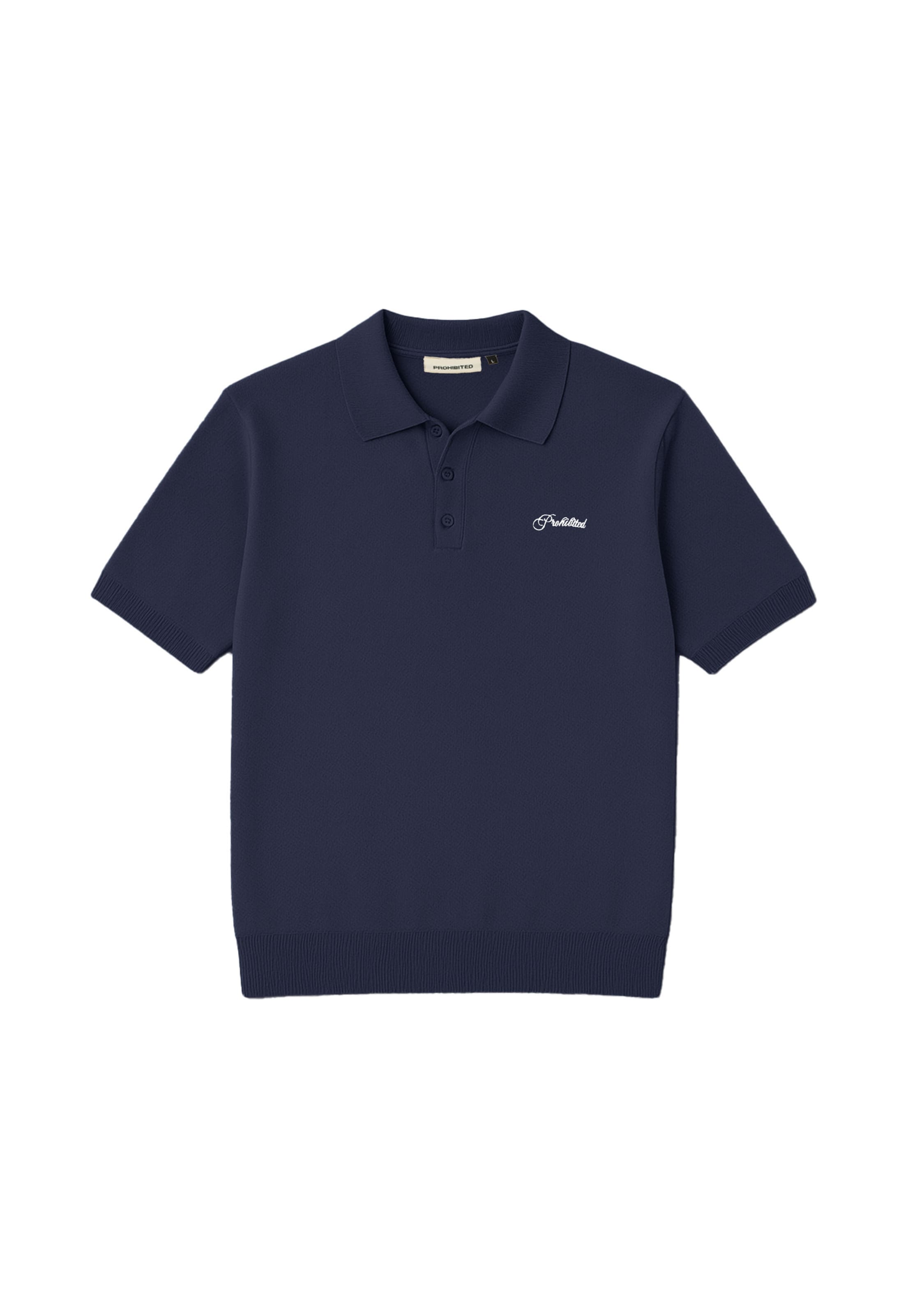 Prohibited Poloshirt 'Hampton' in Blau: Vorderseite