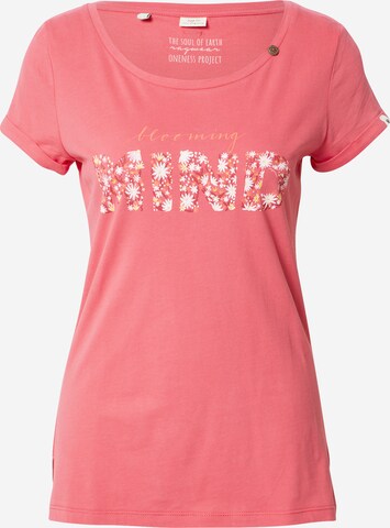 Ragwear T-Shirt 'FLORAH' in Pink: predná strana