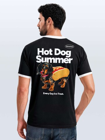 Neverless Shirt 'Hot Dog Summer' in Black