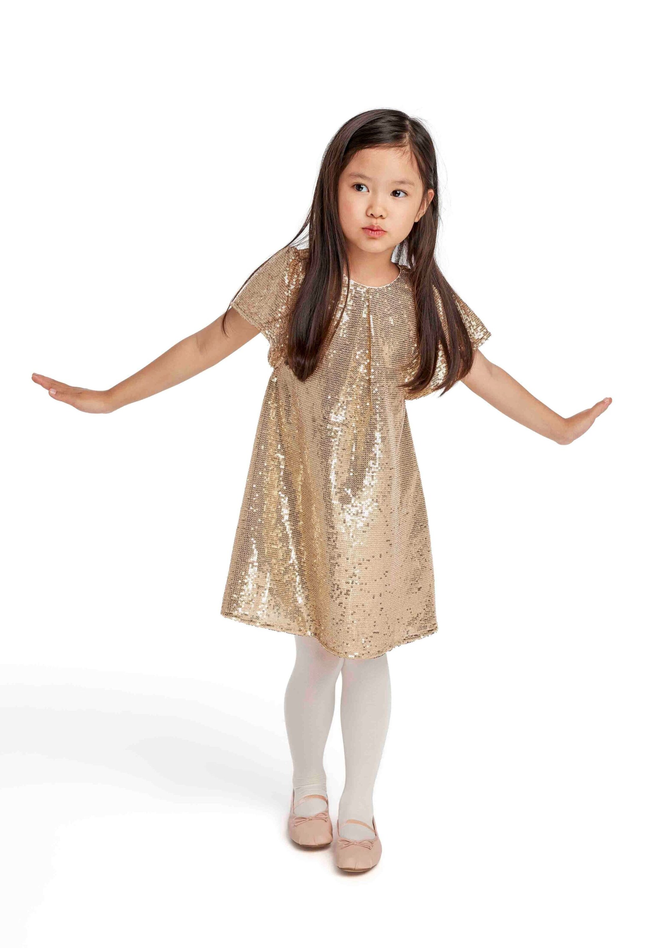 MINOTI Sukienka w kolorze złoty