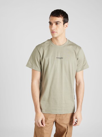 T-Shirt G-Star RAW en vert : devant