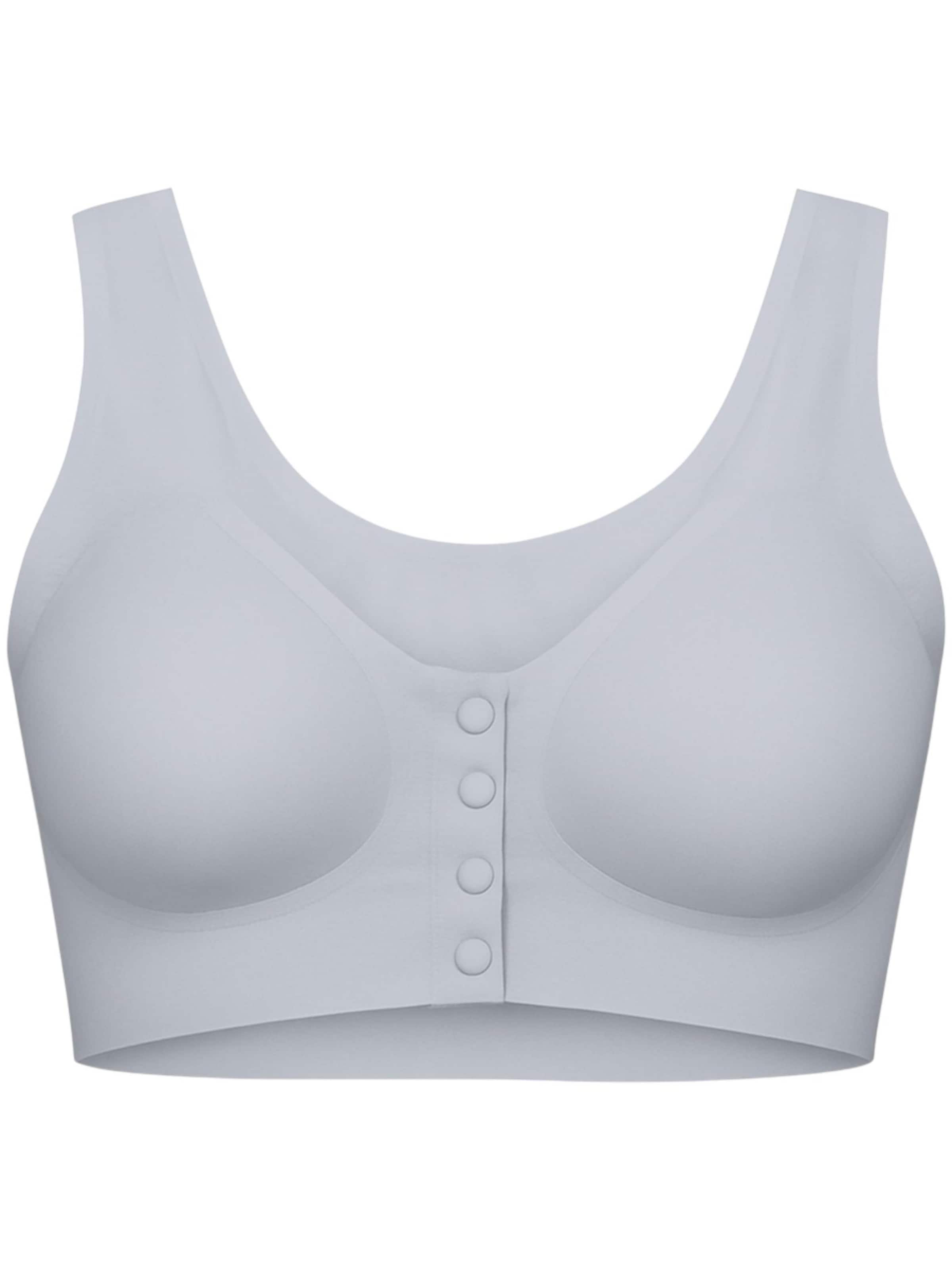 fashionshowcase - Bustier Sujetador deportivo 'FrontEase' en gris: frente