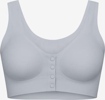 Bustier Soutien-gorge de sport 'FrontEase' fashionshowcase en gris : devant