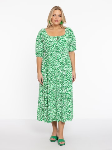 Yoek Dress in Green