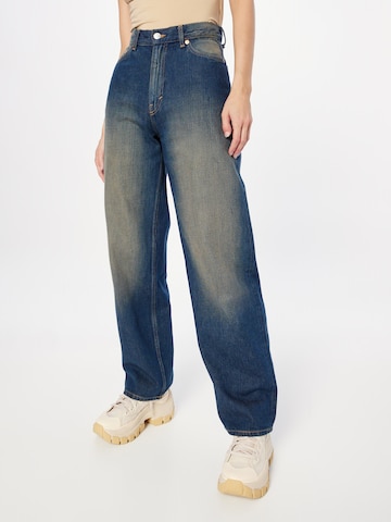 WEEKDAY Wide leg Jeans 'Rail' in Blauw: voorkant