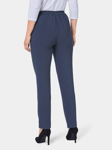 Coupe slim Pantalon à pince 'Martha ' Goldner en bleu