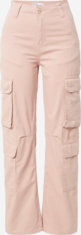 Wide leg Pantaloni cargo di Bershka in rosa: frontale
