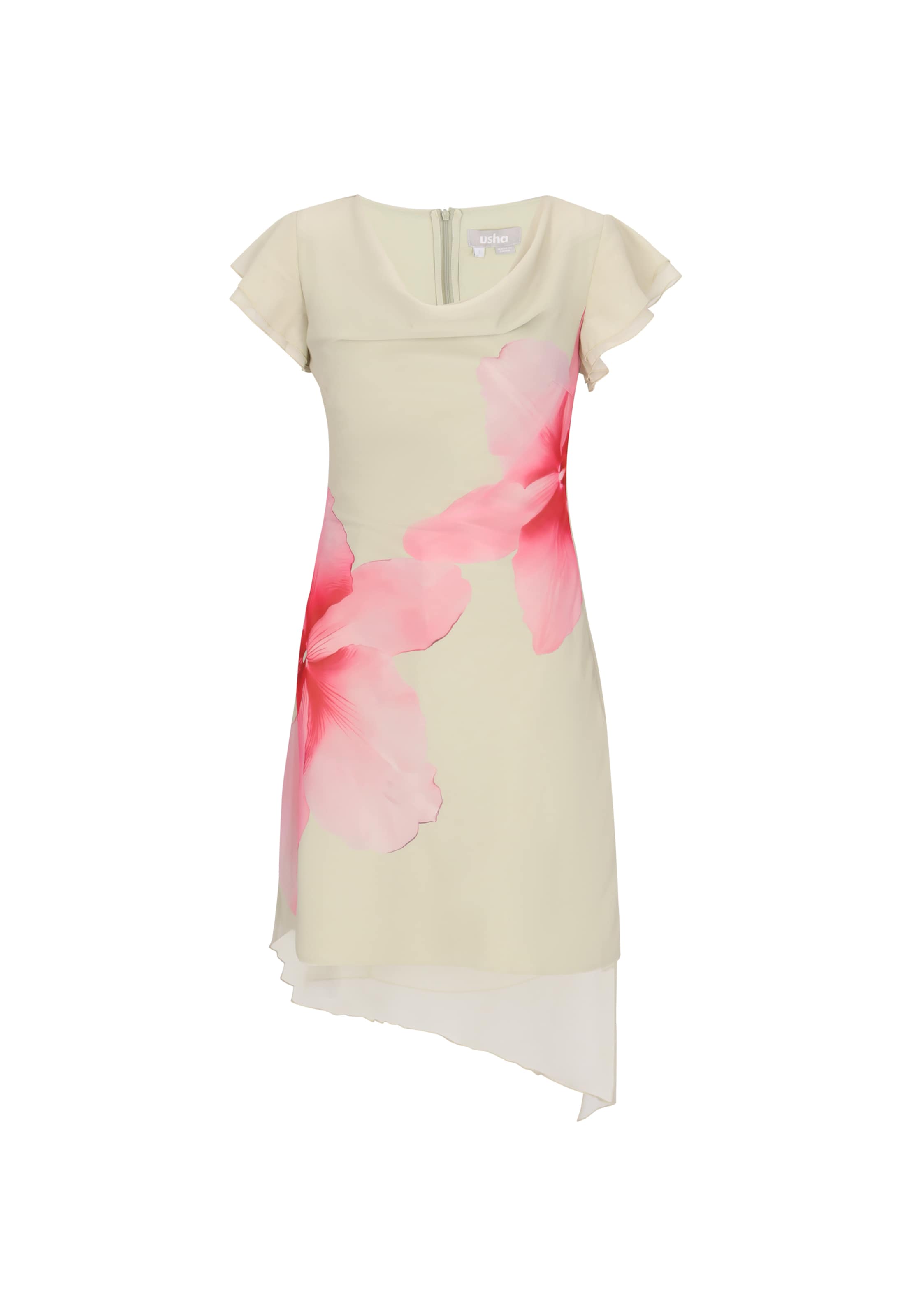 Usha - Vestido en beige: frente