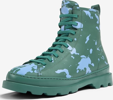 CAMPER Lace-Up Ankle Boots 'Brutus' in Green: front