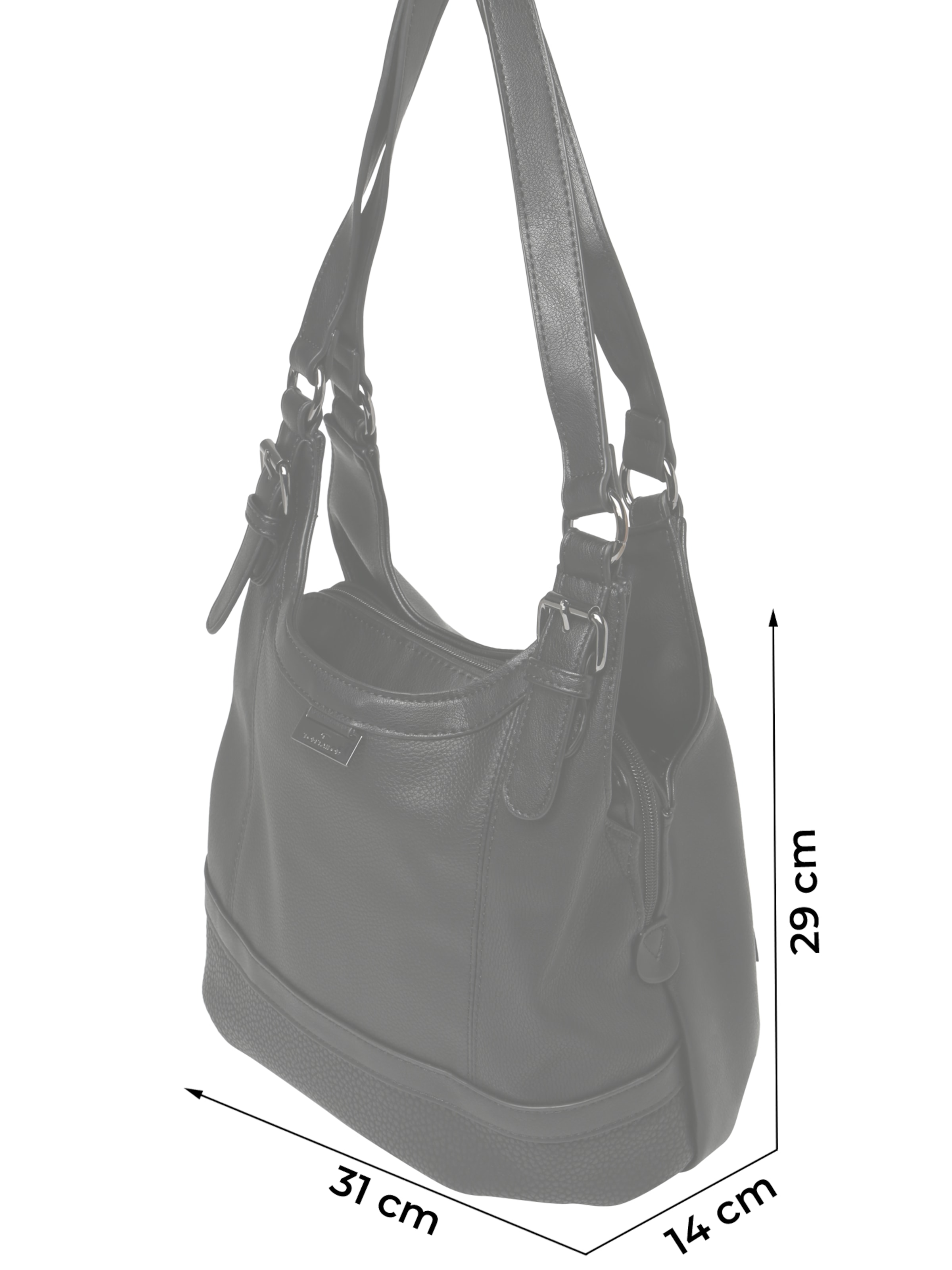 TOM TAILOR Shopper táska 'Juna' - fekete