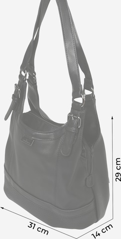 TOM TAILOR Schultertasche 'Juna' in Schwarz