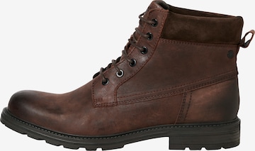 JACK & JONES - Botas con cordones 'JFWCRANFIELD' en marrón: frente