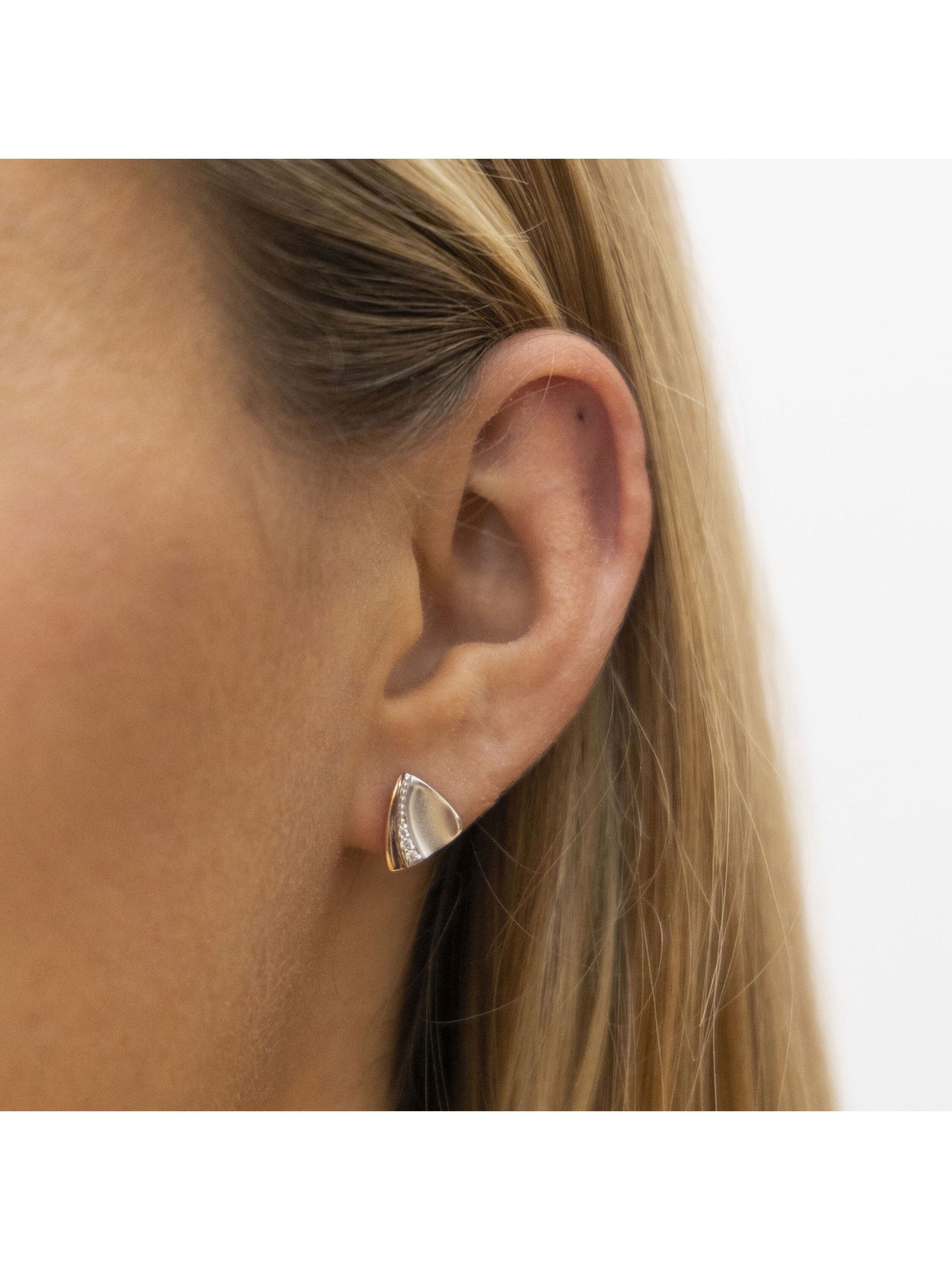 Boucles d'oreilles Zeeme en argent : devant