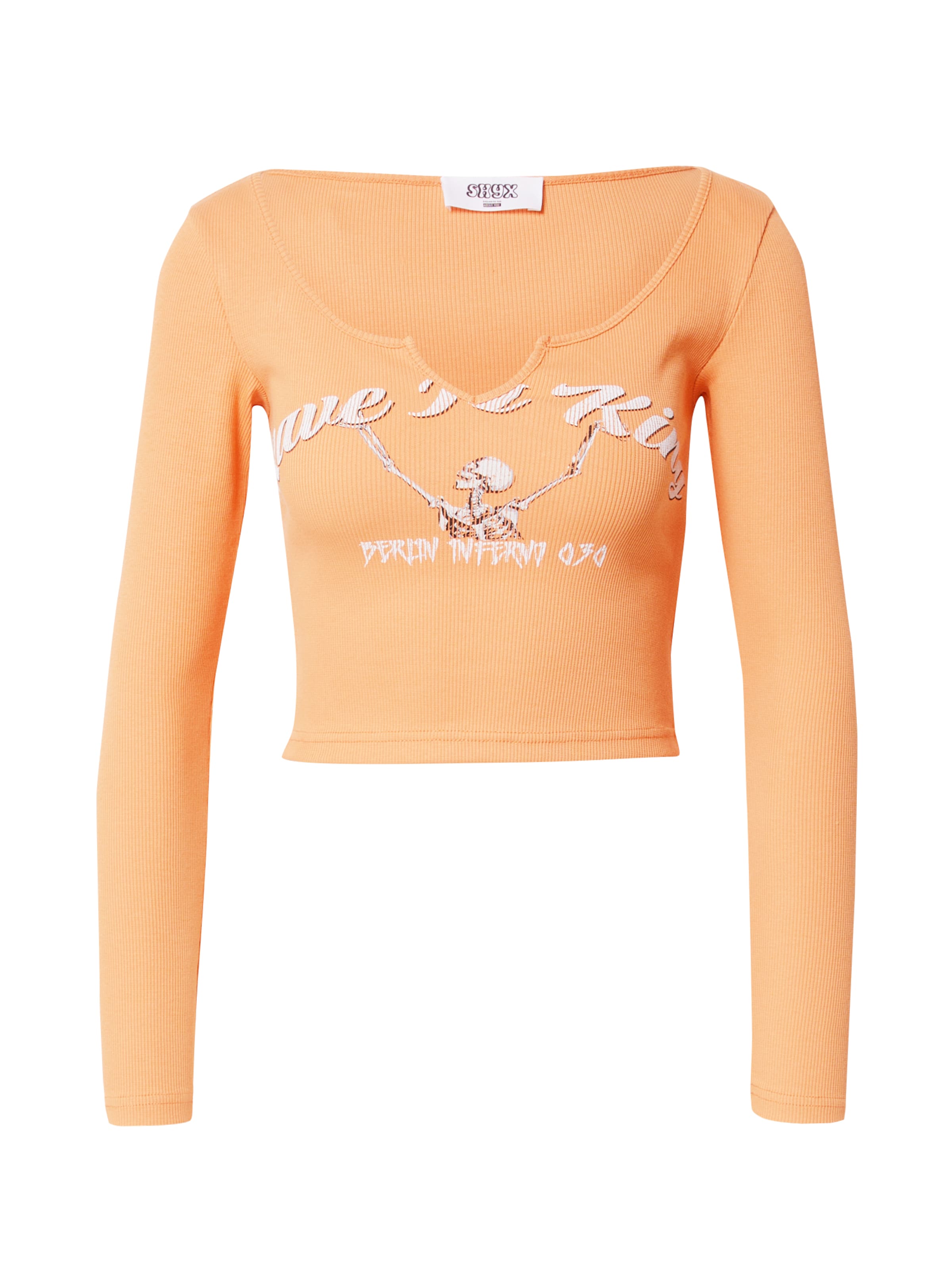 SHYX Μπλουζάκι 'Jocelyn' σε καφέ: μπροστά